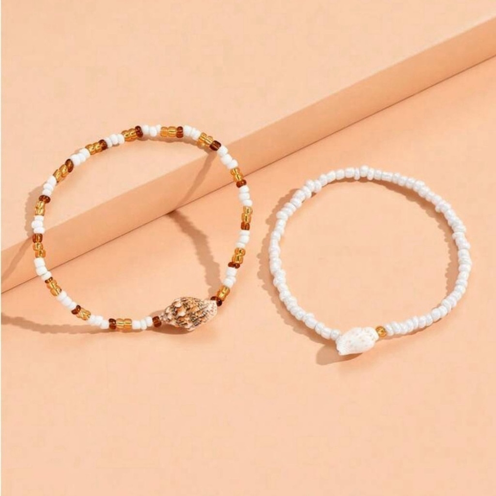 ⚠️Clearance 2pcs Beach Style Shell Beaded Bracelets SS - Picture 5 of 5